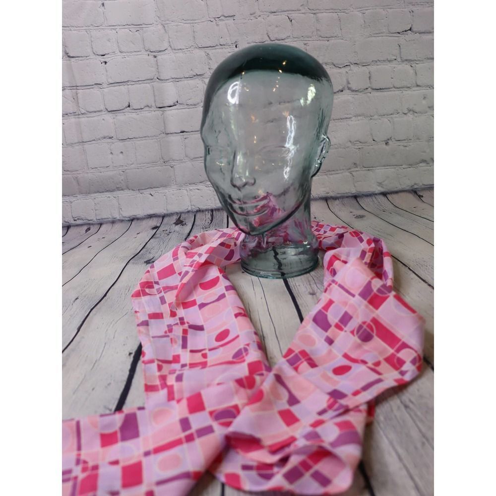 Jones New York Retro Vibe Scarf Pink Purple - Picture 3 of 9